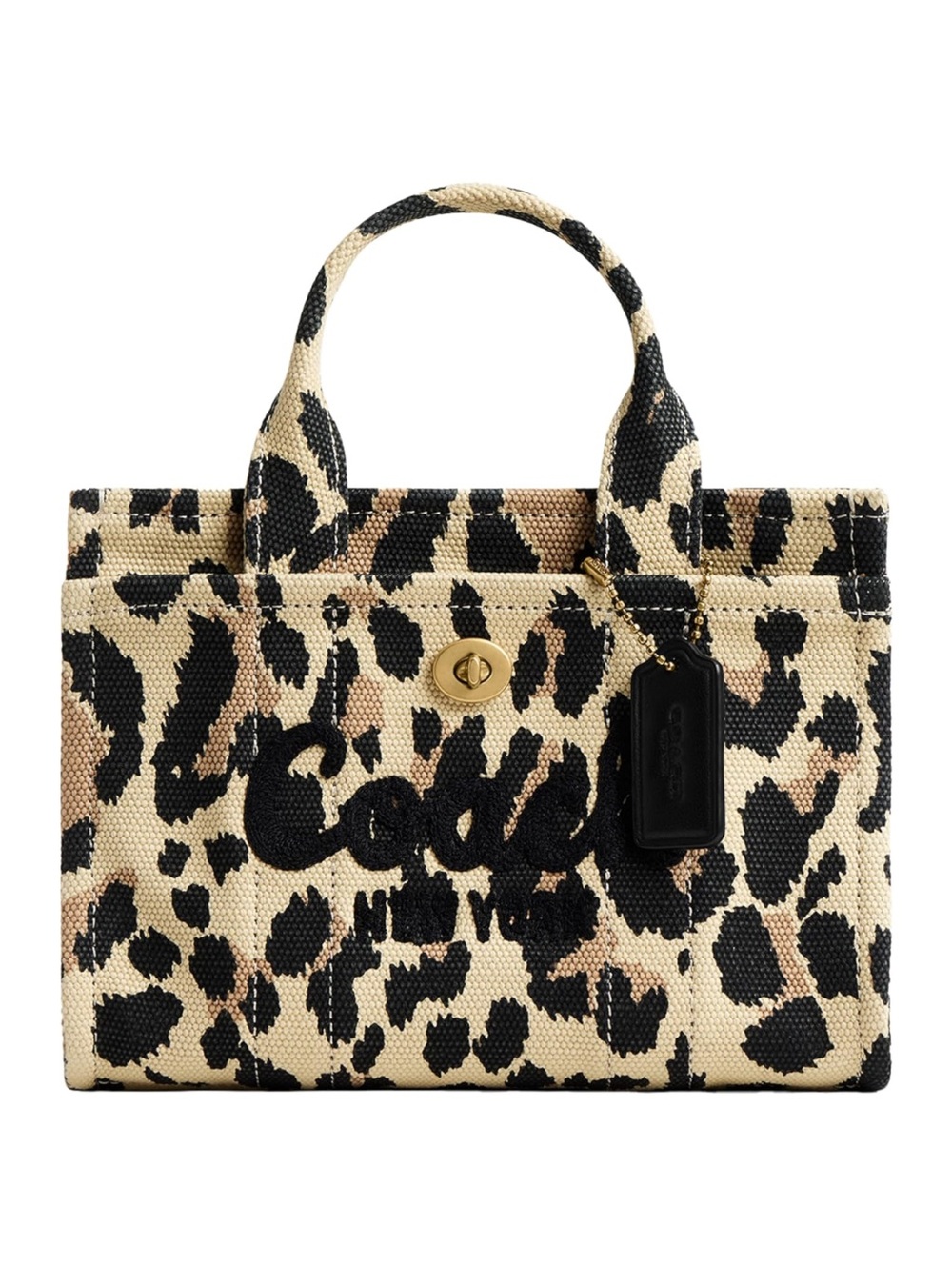 Coach Cargo Tote Bag Leopard Cheetah Print Canvas Tote - New